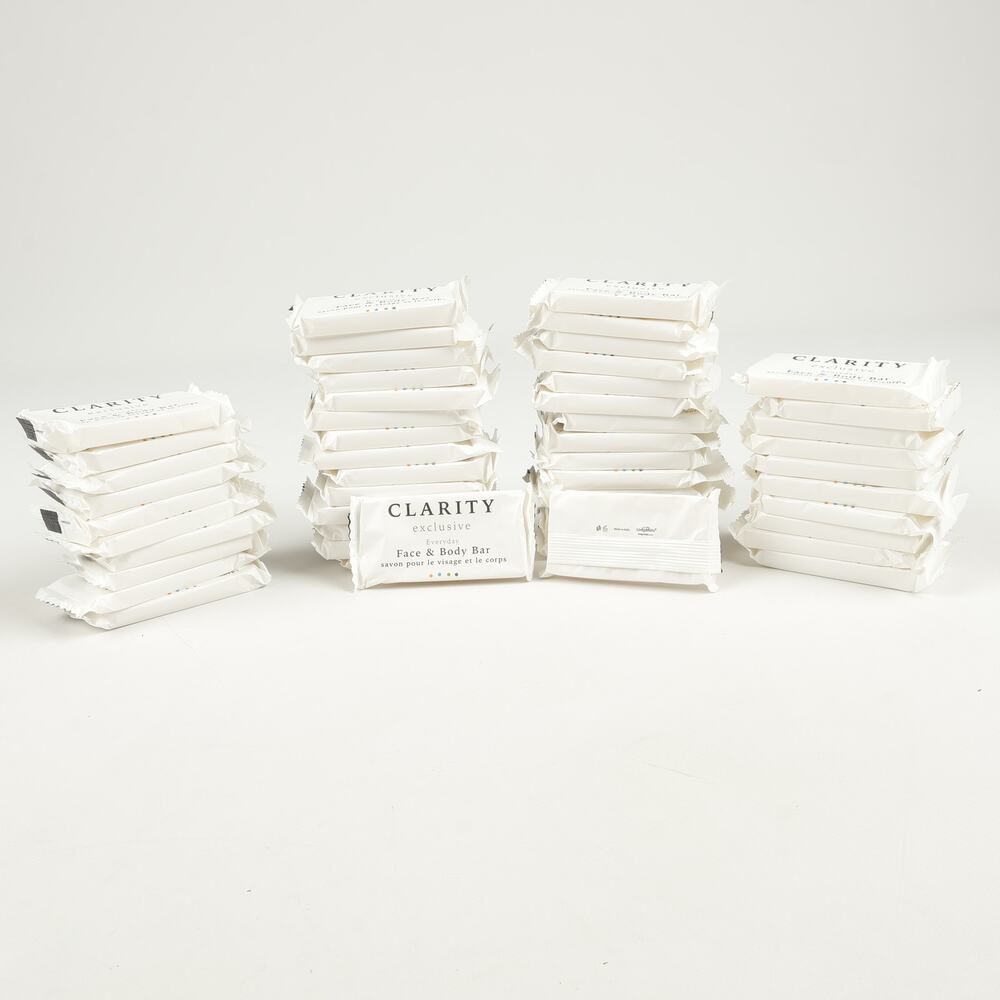 Lot of 50 Clarity Exclusive Everyday Face & Body Bar Travel Soap